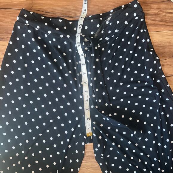 Black White Polka Dot Lightweight Lounge Pants Size Medium Bobbie Brooks - Picture 4 of 5